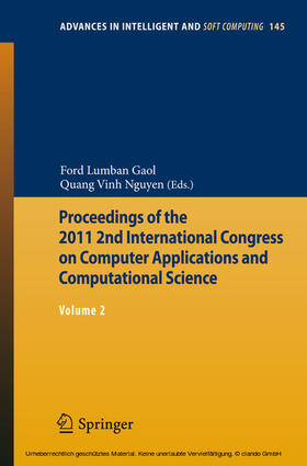 Gaol / Nguyen |  Proceedings of the 2011 2nd International Congress on Computer Applications and Computational Science | eBook | Sack Fachmedien