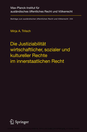 Trilsch |  Die Justiziabilität wirtschaftlicher, sozialer und kultureller Rechte im innerstaatlichen Recht | eBook | Sack Fachmedien