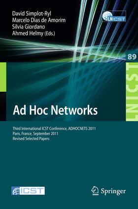 Simplot-Ryl / Helmy / Dias de Amorim |  Ad Hoc Networks | Buch |  Sack Fachmedien