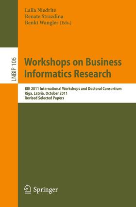 Niedrite / Wangler / Strazdina |  Workshops on Business Informatics Research | Buch |  Sack Fachmedien
