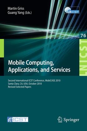 Griss / Yang |  Mobile Computing, Applications, and Services | Buch |  Sack Fachmedien