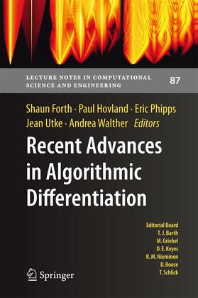 Forth / Hovland / Walther |  Recent Advances in Algorithmic Differentiation | Buch |  Sack Fachmedien