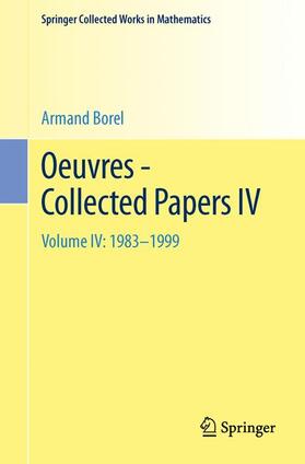 Borel |  Oeuvres - Collected Papers IV | Buch |  Sack Fachmedien