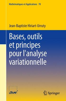 Hiriart-Urruty |  Bases, outils et principes pour l'analyse variationnelle | Buch |  Sack Fachmedien