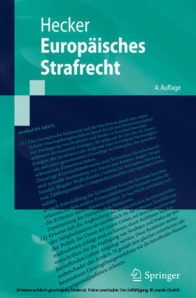 Hecker |  Europäisches Strafrecht | eBook | Sack Fachmedien