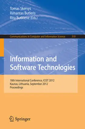 Skersys / Butleris / Butkiene | Information and Software Technologies | E-Book | sack.de