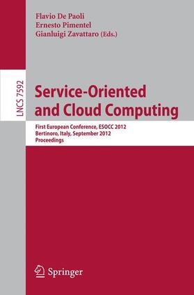 De Paoli / Zavattaro / Pimentel |  Service-Oriented and Cloud Computing | Buch |  Sack Fachmedien