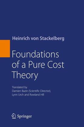 von Stackelberg |  Foundations of a Pure Cost Theory | Buch |  Sack Fachmedien
