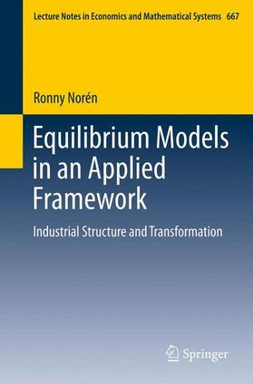 Norén |  Equilibrium Models in an Applied Framework | Buch |  Sack Fachmedien