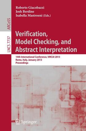 Giacobazzi / Mastroeni / Berdine |  Verification, Model Checking, and Abstract Interpretation | Buch |  Sack Fachmedien