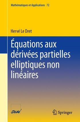 Le Dret |  Équations aux dérivées partielles elliptiques non linéaires | Buch |  Sack Fachmedien