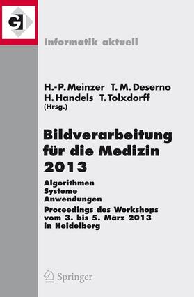 Meinzer / Tolxdorff / Deserno |  Bildverarbeitung für die Medizin 2013 | Buch |  Sack Fachmedien