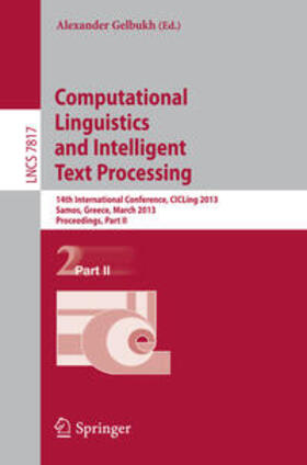 Gelbukh |  Computational Linguistics and Intelligent Text Processing | Buch |  Sack Fachmedien