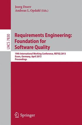 Opdahl / Doerr |  Requirements Engineering: Foundation for Software Quality | Buch |  Sack Fachmedien