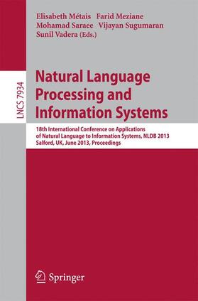 Métais / Meziane / Vadera |  Natural Language Processing and Information Systems | Buch |  Sack Fachmedien