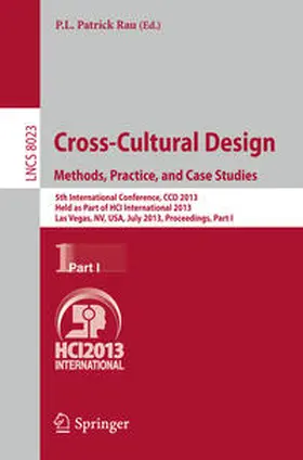 Rau |  Cross-Cultural Design. Methods, Practice, and Case Studies | eBook | Sack Fachmedien