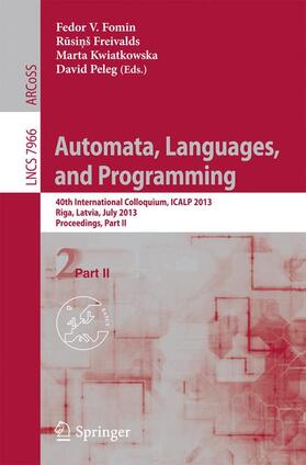Fomin / Peleg / Freivalds |  Automata, Languages, and Programming | Buch |  Sack Fachmedien
