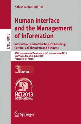 Yamamoto |  Human Interface and the Management of Information | Buch |  Sack Fachmedien