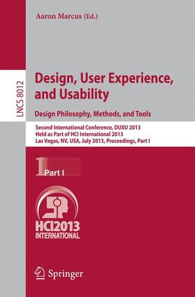 Marcus |  Design, User Experience, and Usability: Design Philosophy, Methods, and Tools | Buch |  Sack Fachmedien