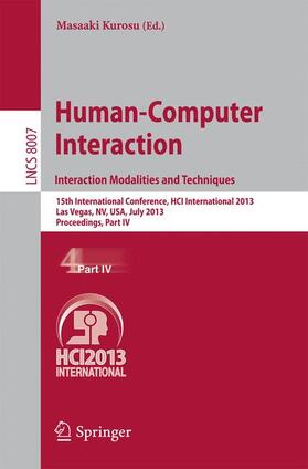 Kurosu |  Human-Computer Interaction: Interaction Modalities and Techniques | Buch |  Sack Fachmedien