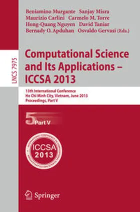 Murgante / Misra / Carlini |  Computational Science and Its Applications -- ICCSA 2013 | eBook | Sack Fachmedien