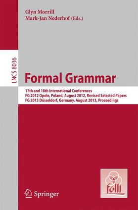 Nederhof / Morrill |  Formal Grammar | Buch |  Sack Fachmedien