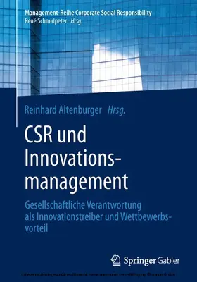 Altenburger |  CSR und Innovationsmanagement | eBook | Sack Fachmedien