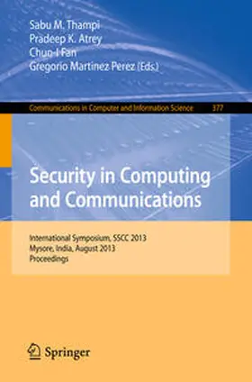 Thampi / Atrey / Fan | Security in Computing and Communications | E-Book | sack.de