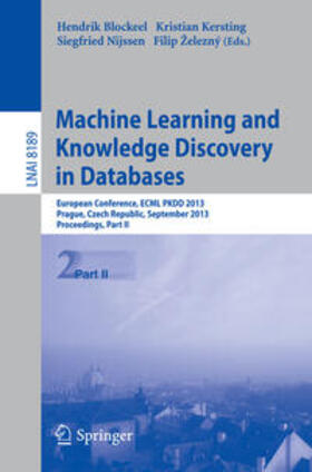 Blockeel / Železný / Kersting |  Machine Learning and Knowledge Discovery in Databases | Buch |  Sack Fachmedien