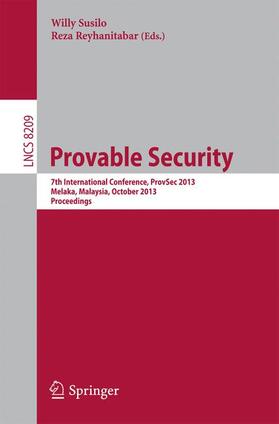 Reyhanitabar / Susilo |  Provable Security | Buch |  Sack Fachmedien