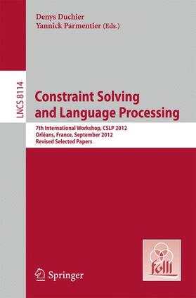 Parmentier / Duchier |  Constraint Solving and Language Processing | Buch |  Sack Fachmedien