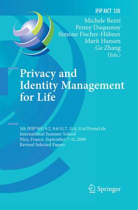 Bezzi / Duquenoy / Zhang |  Privacy and Identity Management for Life | Buch |  Sack Fachmedien