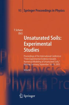 Schanz |  Unsaturated Soils: Experimental Studies | Buch |  Sack Fachmedien