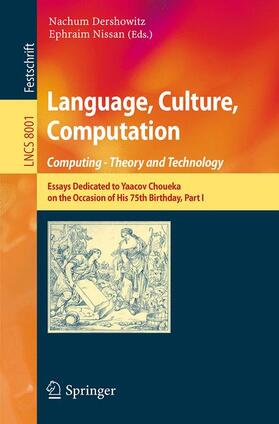 Nissan / Dershowitz |  Language, Culture, Computation: Computing - Theory and Technology | Buch |  Sack Fachmedien