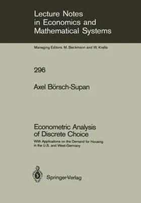 Börsch-Supan |  Econometric Analysis of Discrete Choice | eBook | Sack Fachmedien