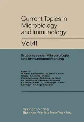 Benacerraf / Arber |  Current Topics in Microbiology and Immunology | Buch |  Sack Fachmedien