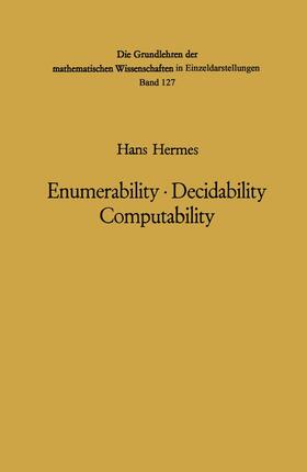 Hermes |  Enumerability · Decidability Computability | Buch |  Sack Fachmedien
