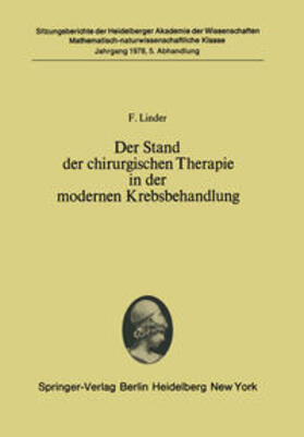 Linder |  Der Stand der chirurgischen Therapie in der modernen Krebsbehandlung | eBook | Sack Fachmedien