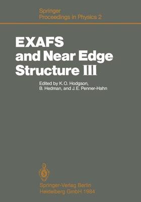 Hodgson / Penner-Hahn / Hedman |  EXAFS and Near Edge Structure III | Buch |  Sack Fachmedien