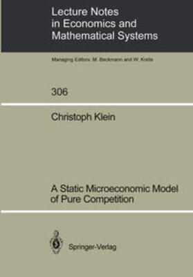 Klein |  A Static Microeconomic Model of Pure Competition | eBook | Sack Fachmedien