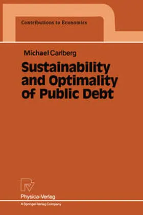 Carlberg |  Sustainability and Optimality of Public Debt | eBook | Sack Fachmedien