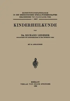 Lederer / Krehl |  Kinderheilkunde | Buch |  Sack Fachmedien