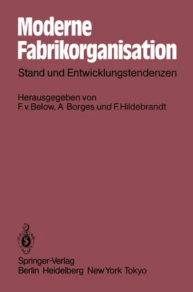 Below / Hildebrandt / Borges |  Moderne Fabrikorganisation | Buch |  Sack Fachmedien