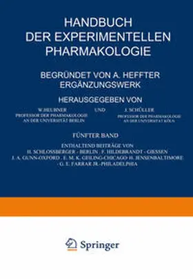 Schlossberger / Hildebrandt / Gunn |  Handbuch der Experimentellen Pharmakologie — Ergänzungswerk | eBook | Sack Fachmedien