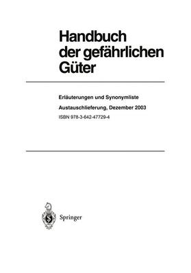 Hommel | Erläuterungen und Synonymliste | Buch | 978-3-642-47729-4 | sack.de