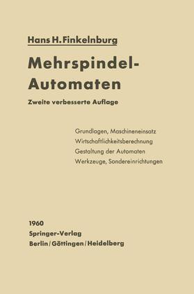 Finkelnburg |  Mehrspindel-Automaten | Buch |  Sack Fachmedien