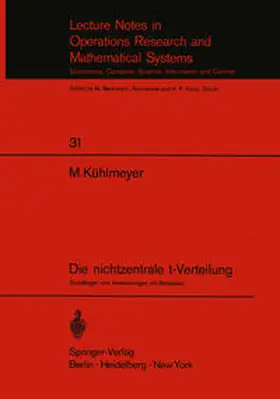 Kühlmeyer |  Die nichtzentrale t-Verteilung | eBook | Sack Fachmedien