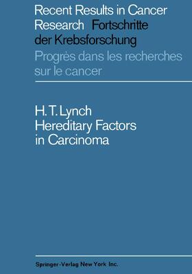 Lynch |  Hereditary Factors in Carcinoma | Buch |  Sack Fachmedien
