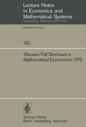 Los / Wieczorek |  Warsaw Fall Seminars in Mathematical Economics 1975 | eBook | Sack Fachmedien