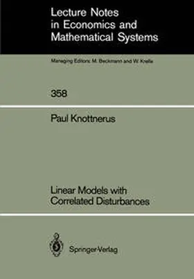 Knottnerus |  Linear Models with Correlated Disturbances | eBook | Sack Fachmedien